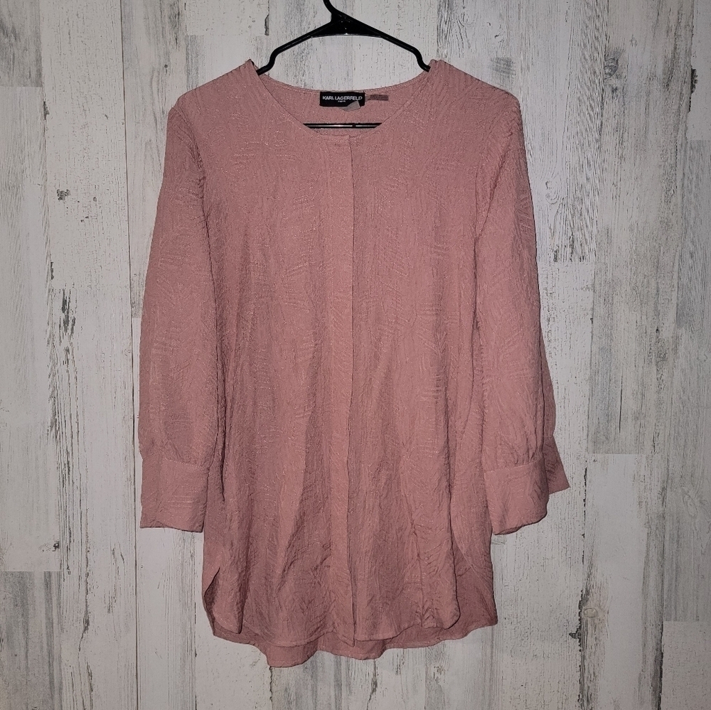NWOT Karl Lagerfeld Button Down Tunic Blouse